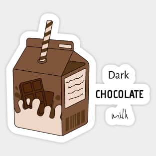 Dark Chocolate Milk Sticker